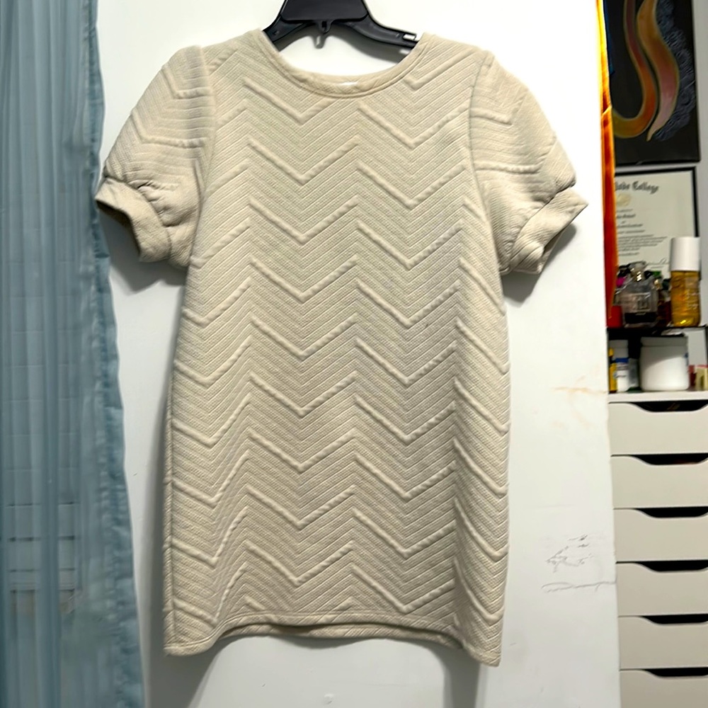 Zara SMALL. Beige bodycon dress